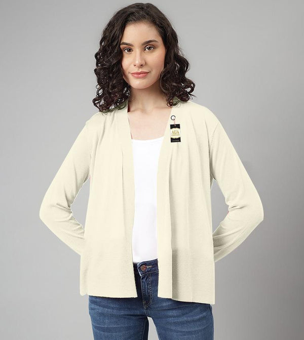 Plain Wool Blazer - 1 Pc Off White Women's Stitched Elegance