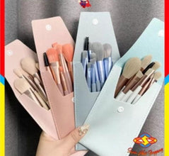 8 Pcs Makeup Brushes Set With Leather Pouch